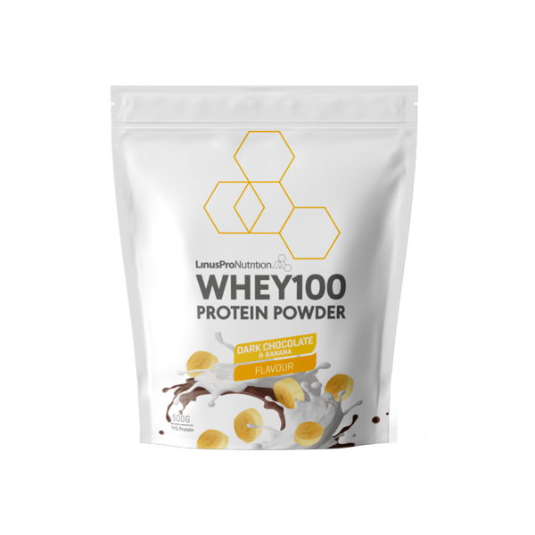 LinusPro Whey100 Proteinpulver Dark Chocolate and Banana 500g